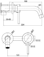 Смеситель для умывальника F-Design Flusso Gold FD1-FLS-3PA-55 фото №3 — интернет-магазин Desire.md