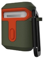 Husă pentru căști UAG Apple Airpods Std. Issue Hard Case 001 V2 Olive/Orange (10242F117297) imaginea #5 — magazin online Desire.md