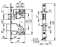 Дверной замок Ajax METLH25-50 Box (LH 25-50) фото №2 — интернет-магазин Desire.md