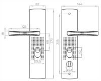 Mâner pentru ușă Ajax P.UNI.CH-222 imaginea #2 — magazin online Desire.md