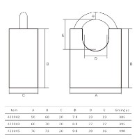 Навесной замок Profmet 433045 фото №2 — интернет-магазин Desire.md