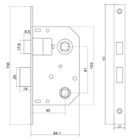 Дверной замок Profmet 443121 фото №2 — интернет-магазин Desire.md