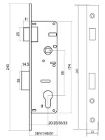 Дверной замок Profmet 443151 фото №2 — интернет-магазин Desire.md