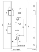 Дверной замок Profmet 443171 фото №2 — интернет-магазин Desire.md