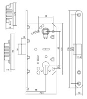 Дверная защелка Profmet 443292 фото №2 — интернет-магазин Desire.md