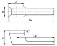 Mâner pentru ușă Punto Titan SN/BL-3 imaginea #2 — magazin online Desire.md