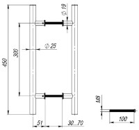 Mâner pentru ușă Fuaro PH25/300.22 Inox 201 imaginea #3 — magazin online Desire.md