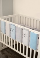 Protectie laterala pentru patut Veres Summer Kitty Blue (154.05.16)