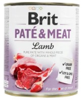 Hrană umedă pentru câini Brit Pate & Meat Lamb 800g