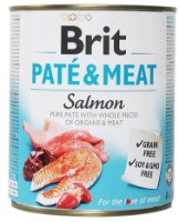 Hrană umedă pentru câini Brit Pate & Meat Salmon 800g imaginea #1 — magazin online Desire.md