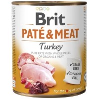 Hrană umedă pentru câini Brit Pate & Meat Turkey 800g