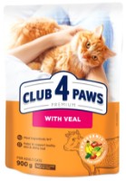 Hrană uscată pentru pisici Club 4 Paws Adult Cats Veal 900g