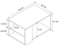 Măsuţă cafea Bofigo 22-50-28 Pine/Antracit imaginea #3 — magazin online Desire.md