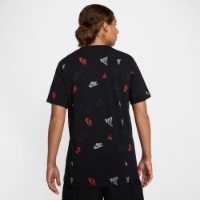 Tricou bărbătesc Nike M Sportswear 12Mo Aop Sp25 Black, s.M imaginea #2 — magazin online Desire.md