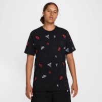 Мужская футболка Nike M Sportswear 12Mo Aop Sp25 Black, s.XXL фото №1 — интернет-магазин Desire.md
