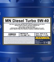 Ulei de motor Mannol Diesel Turbo 5W-40 7904 20L imaginea #2 — magazin online Desire.md