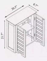 Шкаф-пенал Tendance Miami 52x22x53.5cm (52010) фото №3 — интернет-магазин Desire.md