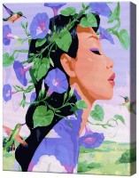 Tablou pe numere Art Gallery Econom Înconjurată de flori și colibri GX42745 imaginea #1 — magazin online Desire.md