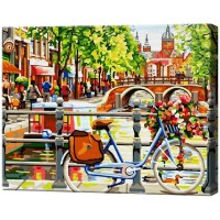 Картина по номерам Art Gallery Econom Велосипед у канала 30x40cm (EX8419)