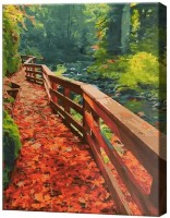 Tablou pe numere Art Gallery Econom Drumuleţ acoperit de frunze roșii GX24599 imaginea #1 — magazin online Desire.md