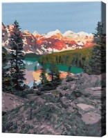 Картина по номерам Art Gallery Econom Закат в горах EX7694 фото №1 — интернет-магазин Desire.md