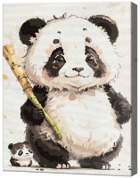 Картина по номерам Art Gallery Econom Панда с флейтой EX8355 фото №1 — интернет-магазин Desire.md