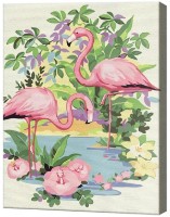 Tablou pe numere Art Gallery Econom Flamingo roz EX7029 imaginea #1 — magazin online Desire.md