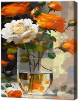 Картина по номерам Art Gallery Econom Розы в вазе GX46544 фото №1 — интернет-магазин Desire.md