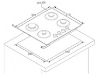 Plită incorporabilă cu gaz Candy CDK6GF4WEKB imaginea #3 — magazin online Desire.md