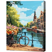 Tablou pe numere Art Gallery Econom Ziua însorită la Amsterdam 30x40cm (EX8534)