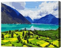 Картина по номерам Art Gallery Econom Сочная трава и лазурное озеро GX34383 фото №1 — интернет-магазин Desire.md