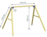 Стойка для Двухместной качели PlayPark PP-46 фото №2 — интернет-магазин Desire.md