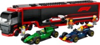 Set de construcție Lego City: F1 Truck with RB20 & AMR24 F1 cars (60445)