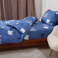 Подростковое постельное белье Relaxe Home Soft Dreams Kitten Blue 145x210 (020203) фото №4 — интернет-магазин Desire.md