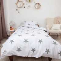 Подростковое постельное белье Relaxe Home Soft Dreams Stars Grey 145x210 (020208) фото №5 — интернет-магазин Desire.md