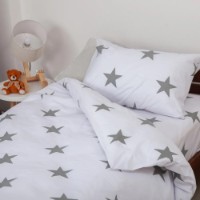 Подростковое постельное белье Relaxe Home Soft Dreams Stars Grey 145x210 (020208) фото №3 — интернет-магазин Desire.md