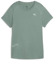 Tricou de dame Puma W Run Graphic Mesh Tee Green Moon, s.M imaginea #1 — magazin online Desire.md