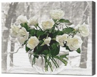 Картина по номерам Art Gallery Premium Букет белых роз GX39990 фото №1 — интернет-магазин Desire.md