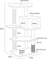 Ansamblu pentru pisici Flamingo Fulgur Grey (561554) imaginea #4 — magazin online Desire.md