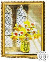 Pictura cu diamante după numere Art Gallery Premium Букет у окна GA73866 imaginea #1 — magazin online Desire.md