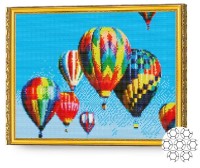Pictura cu diamante după numere Art Gallery Premium Baloane cu aer cald GA77653