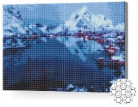 Pictura cu diamante după numere Art Gallery Premium Lacul în munți XQB80662