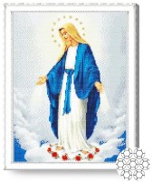Pictura cu diamante după numere Art Gallery Premium Fecioara Maria în cer GA70184 imaginea #1 — magazin online Desire.md