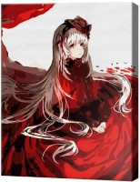 Tablou pe numere Art Gallery Premium Fata în rochie roșie GX3004 imaginea #1 — magazin online Desire.md