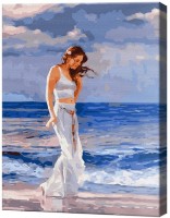Tablou pe numere Art Gallery Premium Fată la mare GX44579 imaginea #1 — magazin online Desire.md