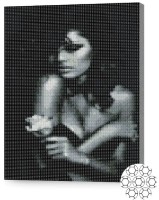 Pictura cu diamante după numere Art Gallery Premium Девушка с розой в серых тонах XQB77047 imaginea #1 — magazin online Desire.md