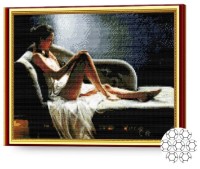 Pictura cu diamante după numere Art Gallery Premium Odihnă mult așteptată GA70667