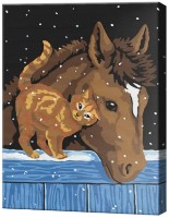 Tablou pe numere Art Gallery Premium Prietenia la fermă CX3497