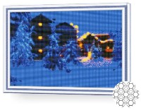 Pictura cu diamante după numere Art Gallery Premium Seara de iarnă GB71578