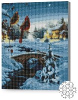 Pictura cu diamante după numere Art Gallery Premium Râul iarnă XQB75958